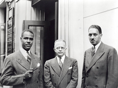 Roy Wilkins, Walter White and Thurgood Marshall at the NAACP