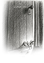School Segregation cartoon